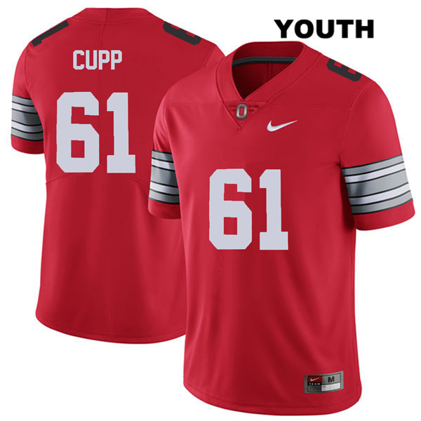 Ohio State Buckeyes Youth Gavin Cupp #61 Red Authentic Nike 2018 Spring Game College NCAA Stitched Football Jersey GH19G24NF